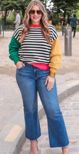 Nikki Color Block Sweater