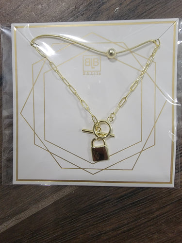 B.B.Lila Pop, Drop & Lock Necklace