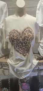 Dallas Market - J. Coons So Loved John 3:16 Distressed Leopard Heart Graphic Tee