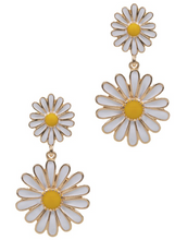 Load image into Gallery viewer, I&#39;M Your Double Daisy Enamel Stud Earrings