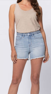 Braided Belt Judy Blue Denim Shorts