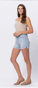 Braided Belt Judy Blue Denim Shorts