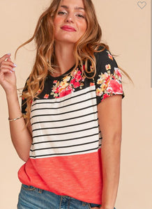 Coral Sensation Floral Top