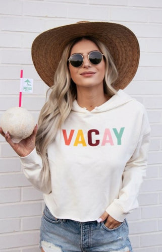 Preorder Cropped Vacay Hoodie