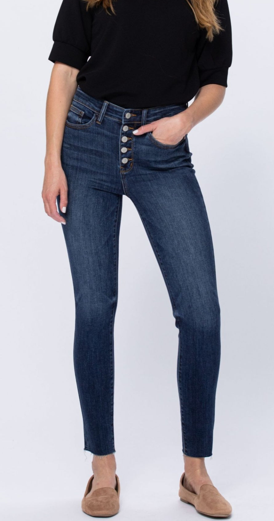 Judy Blue Button Fly High Rise Skinny