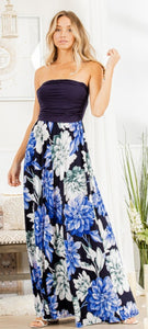 Blue Paradise Floral Sundress