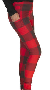 Preorder: Buffalo Plaid Butter Pocketed Leggings