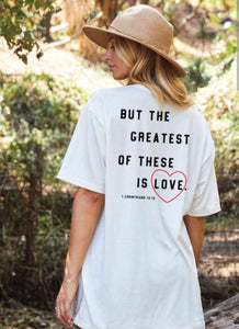 Preorder: Faith, Hope, Love Vintage Oversized Graphic Tee