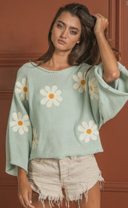 Kiera Embroidered Flower Sweater