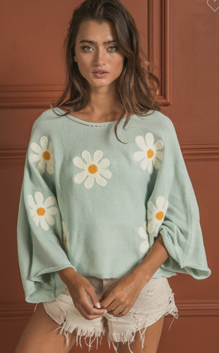 Kiera Embroidered Flower Sweater