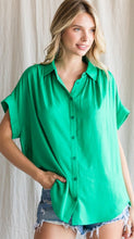 Load image into Gallery viewer, Infinite Possibilities Short Sleeve Button Down - Emerald