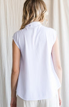 Load image into Gallery viewer, Jodifl Pleated V-neck Top - Ivory