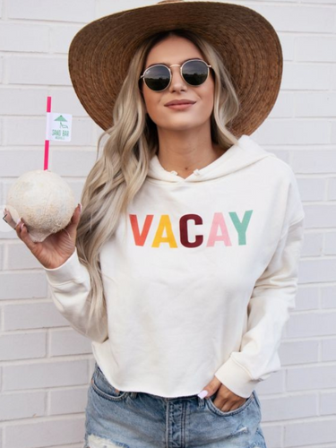 Preorder: Vacay Cropped Hoodie